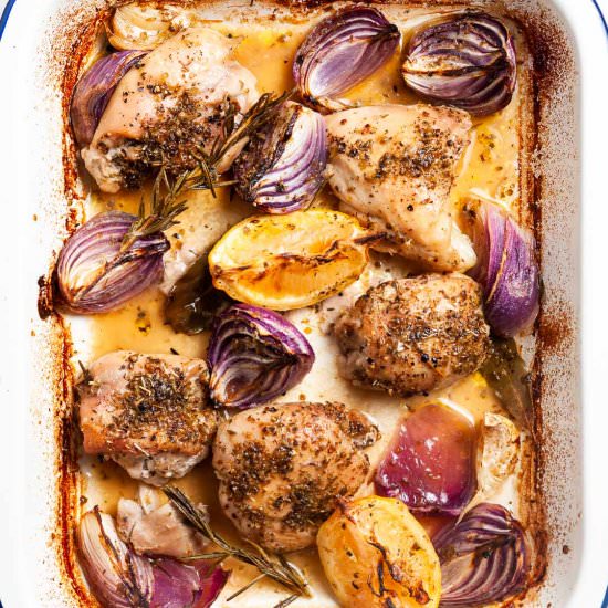 Lemon Chicken Traybake - Recipe photo by Mrs Jones Kitchen