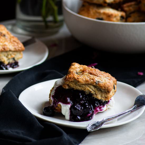 Blueberry Biscuit Shortcakes - Recipe photo by rhubarbandcod