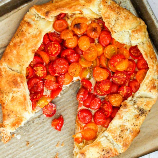 Tomato Galette - Recipe photo by DoughEyedBlog
