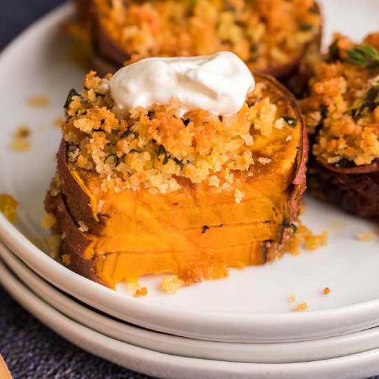 Air Fryer Sweet Potato Stacks - Recipe photo by xoxoBella