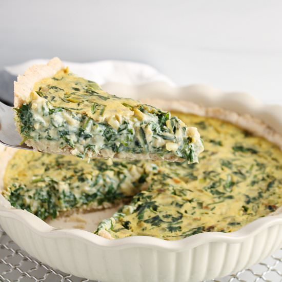 Vegan Spinach Quiche - Recipe photo by plantbasedjess