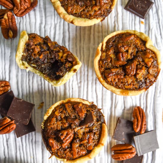 Mini Chocolate Pecan Pies - Recipe photo by Waitingforblancmange
