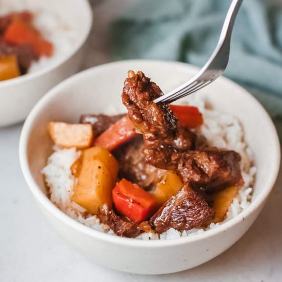 Hawaiian Style Beef Stew - Recipe photo by hawaiitravelwithkids