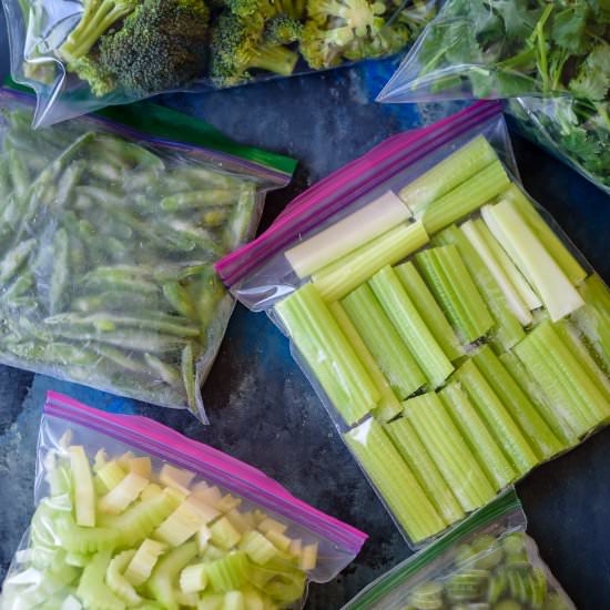 How to freeze fresh produce - Recipe photo by Herbivore Cucina