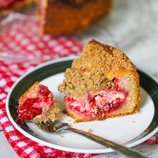 Cherry Cream Cheese Coffee Cake - Recipe photo by thebakingchocolatess