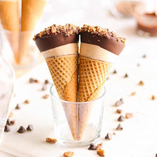 Salted Caramel Toffee Drumsticks - Recipe photo by A baJillian Recipes