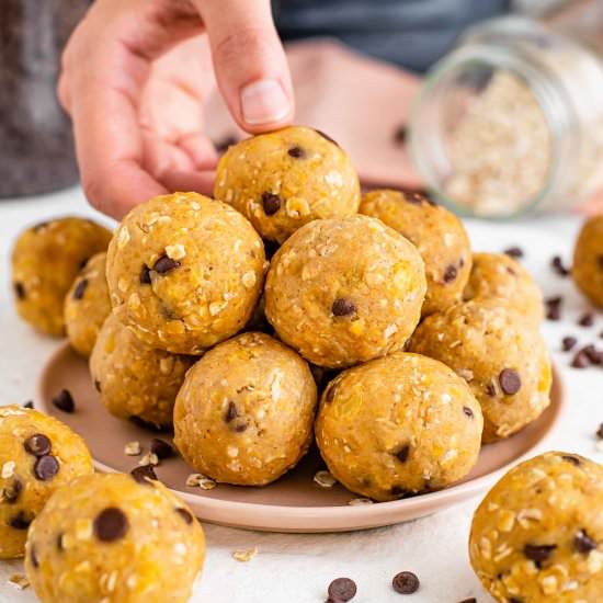 PB & Chickpea Protein Balls - Recipe photo by tastythriftytimely