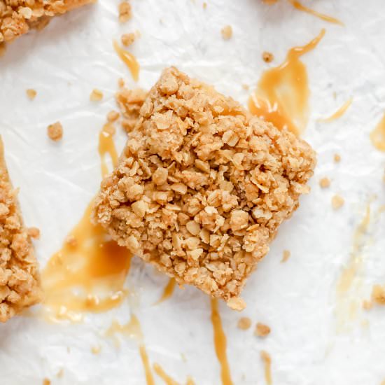 Caramel Apple Crisp Bars - Recipe photo by Butternut Lane