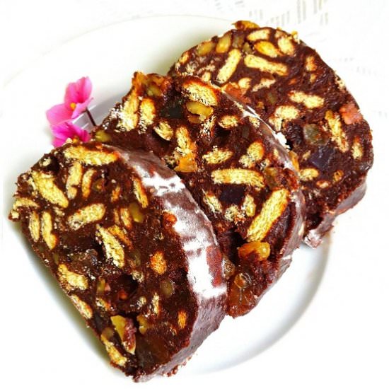 No Bake Chocolate Salami - Recipe photo by Mar@TimeForDelish