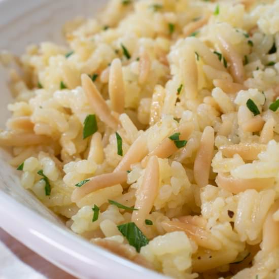 Simple Rice Pilaf - Recipe photo by For the Love of Cooking