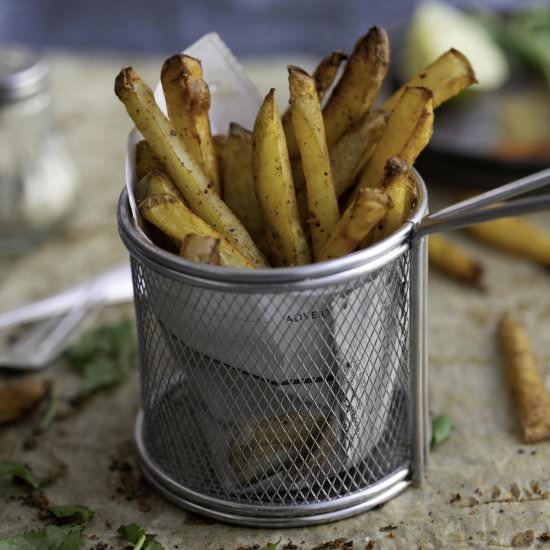Crispy Baked Masala Fries - Recipe photo by Fatrainbow