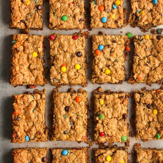 Monster Cookie Bars - Recipe photo by suebeehomemaker