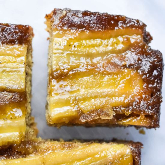 Upside-Down Caramelised Banana Cake - Recipe photo by bakewithamy