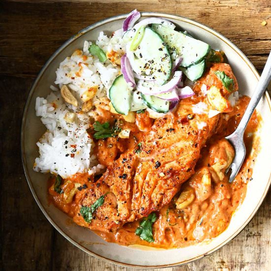 Easy Butter Salmon Curry - Recipe photo by servingdumplings