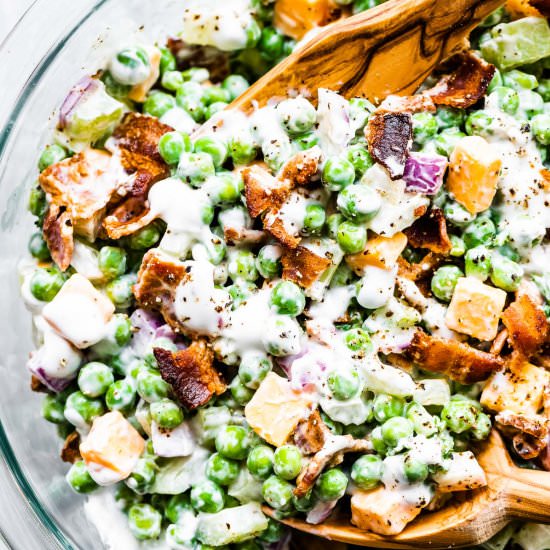 Bacon Pea Salad - Recipe photo by The Endless Meal