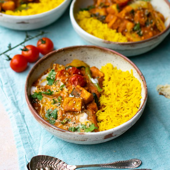 Easy Veg Jalfrezi - Recipe photo by veganpunks