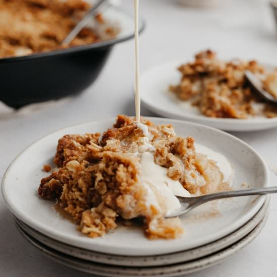 Apple Crumble with Custard - Recipe photo by alpineella