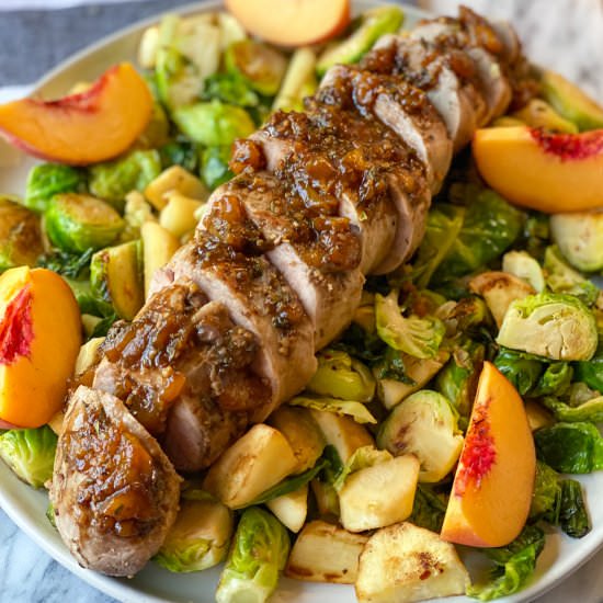 Peach Glazed Pork Tenderloin - Recipe photo by realfoodwithaltitude