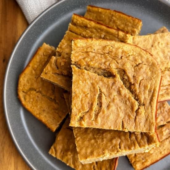 GF Chair Turmeric Pumpkin Bars - Recipe photo by HealthyHelper