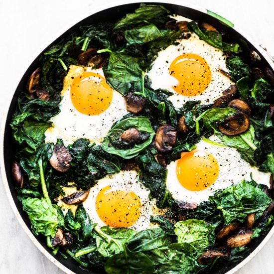 Spinach and Eggs - Recipe photo by The Endless Meal