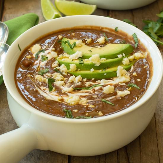 Black Bean and Chorizo Soup - Recipe photo by tenpoundcakecompany
