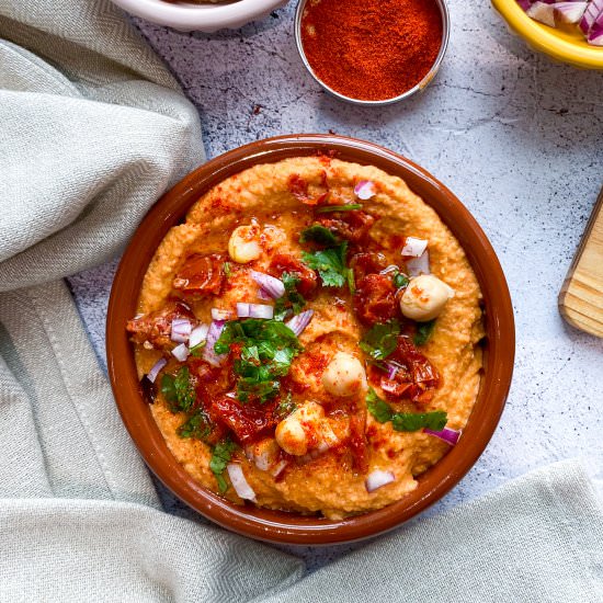 Sundried Tomato Hummus - Recipe photo by RominasLittleCorner