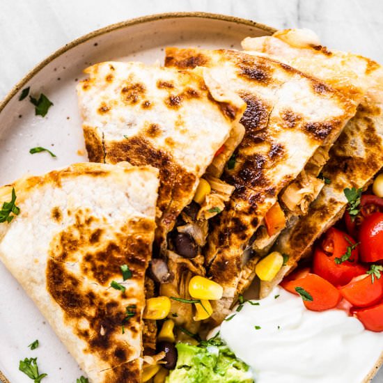 BBQ Chicken Quesadilla - Recipe photo by The Endless Meal