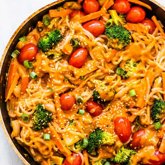 Shirataki Noodles in Peanut Sauce - Recipe photo by The Endless Meal