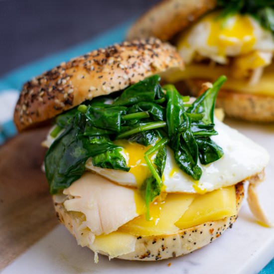 Costco Chicken Bagel Sandwich - Recipe photo by GradFood