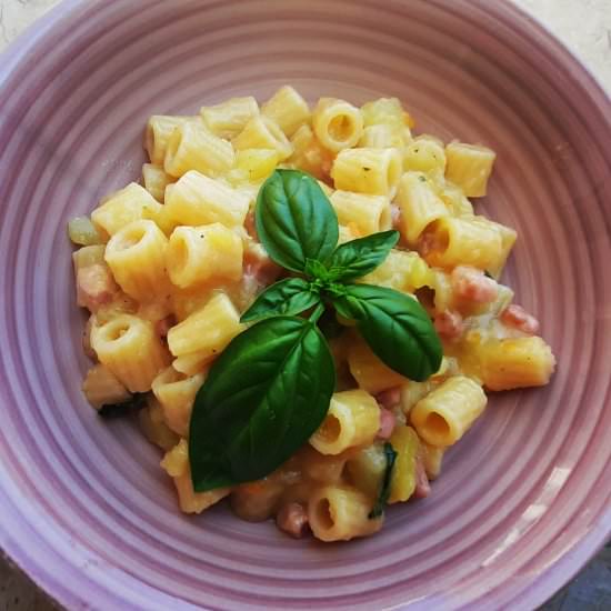 Pasta With Potatoes & Bacon - Recipe photo by The Bella Vita