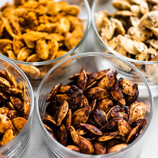 Roasted Pumpkin Seeds - Recipe photo by The Endless Meal