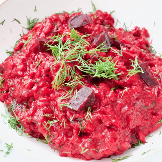 Vegan Beetroot Risotto - Recipe photo by joskitchenlarder