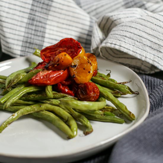 Green Beans with Tomato Confit - Recipe photo by theproducepack