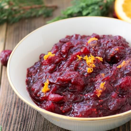 Quick Homemade Cranberry Sauce - Recipe photo by The Frizzled Leek
