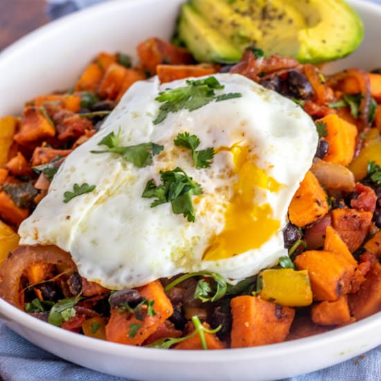 Southwest Sweet Potato Hash - Recipe photo by KyleeCooks
