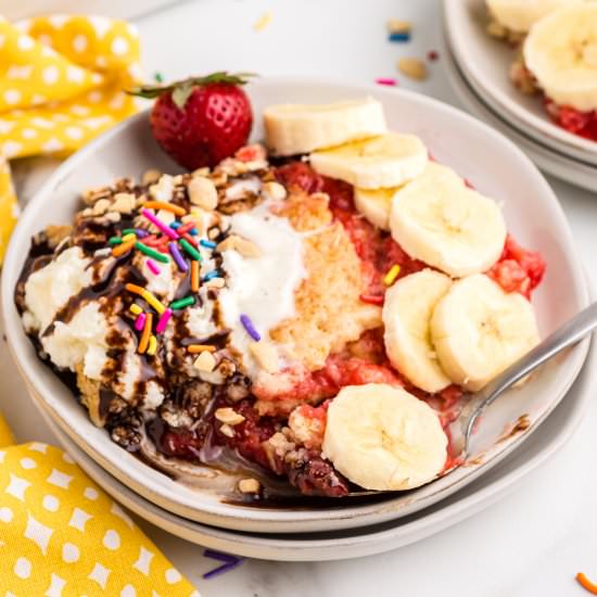 Banana Split Dump Cake - Recipe photo by familyfreshmeals