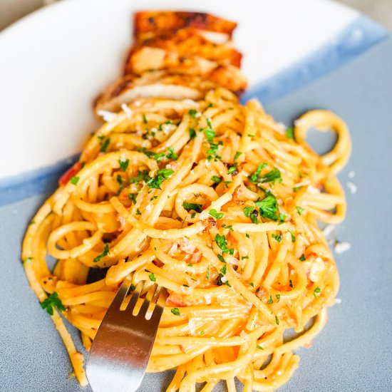 Creamy Tomato Sauce for Pasta - Recipe photo by gingerandseasalt