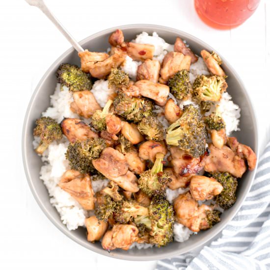 Sheet Pan Sweet Chili Chicken - Recipe photo by megseverydayindulgence