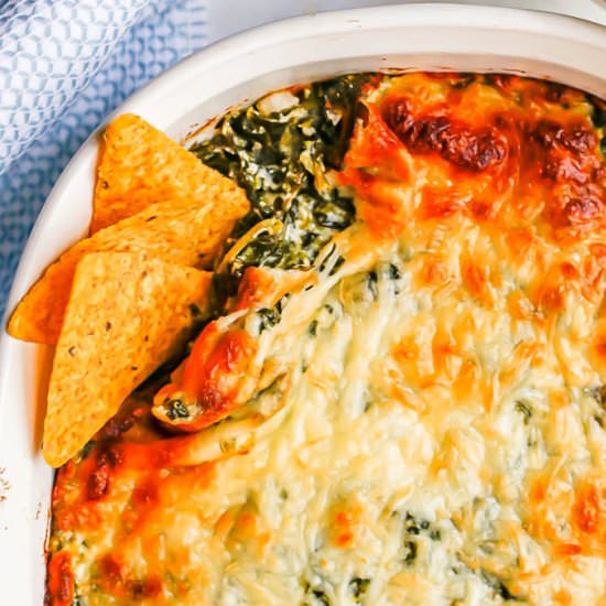 Healthy spinach dip - Recipe photo by Family Food on the Table