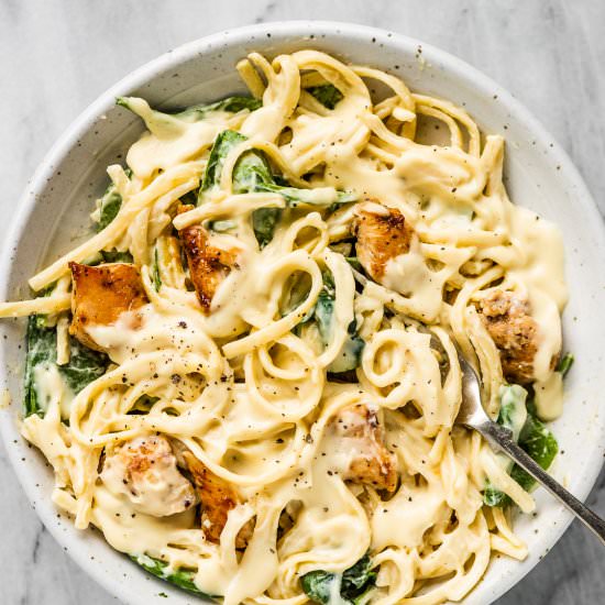 Healthy Chicken Alfredo - Recipe photo by The Endless Meal