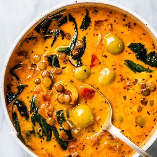 Tomato Lentil Soup - Recipe photo by The Endless Meal