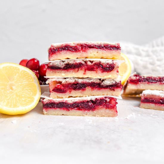 Lemon Cranberry Bars - Recipe photo by Chopnotch