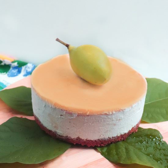 No-Cook Pawpaw Cheesecake - Recipe photo by veryveganval