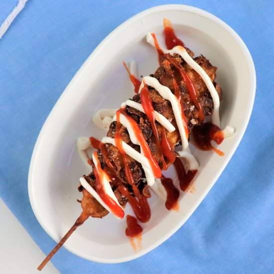 Vegan Korean Corn Dogs - Recipe photo by veryveganval