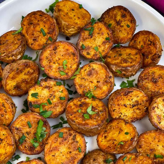 Air Fryer Roasted Potatoes - Recipe photo by indianveggiedelight