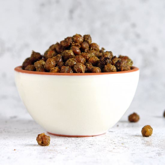 Pesto Roasted Chickpeas - Recipe photo by glutenfreealchemist