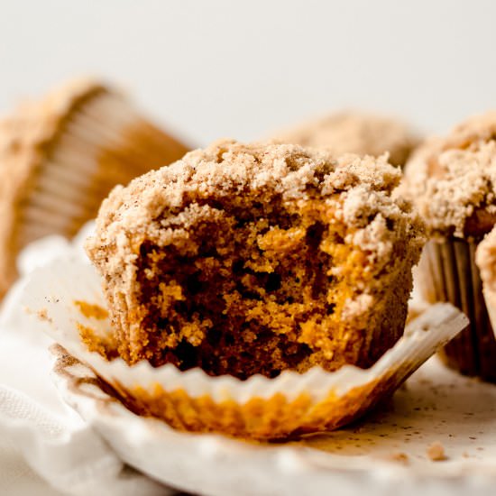 pumpkin streusel muffins - Recipe photo by freshaprilflours