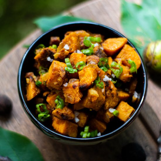 Sweet Potato and Pancetta Hash - Recipe photo by thelibrarykitchen