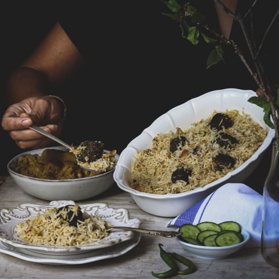 Bana flower kofta Polao - Recipe photo by TheEpicureanfeast