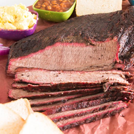Coffee-Rubbed Smoked Brisket - Recipe photo by senseandedibility